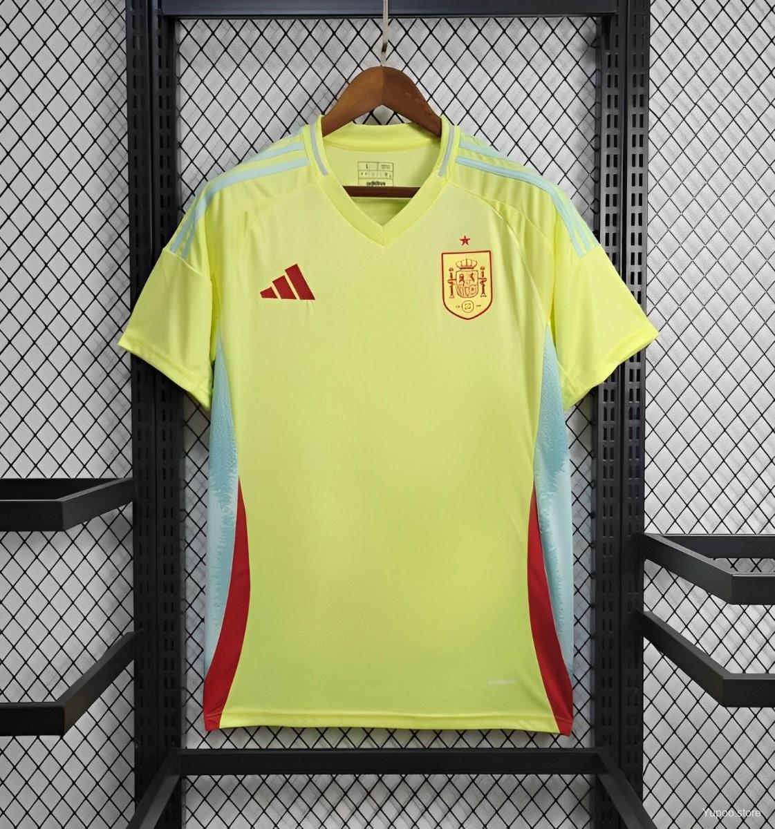 Camiseta de fútbol España 2024/25 VISITANTE MANGA CORTA VERSION FAN
